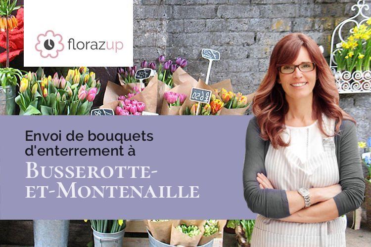 couronnes de fleurs pour un enterrement à Busserotte-et-Montenaille (Côte-d'Or/21580)