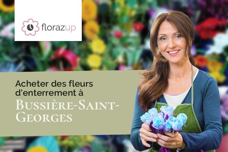 coeurs de fleurs pour un deuil à Bussière-Saint-Georges (Creuse/23600)