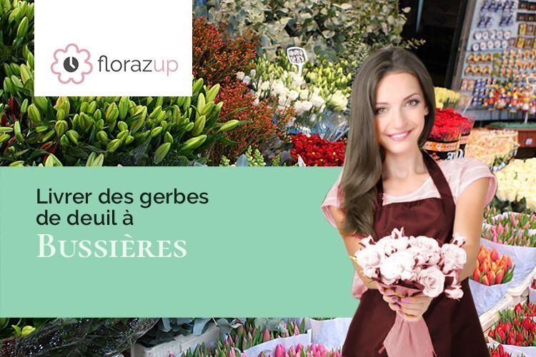 créations de fleurs pour un deuil à Bussières (Côte-d'Or/21580)