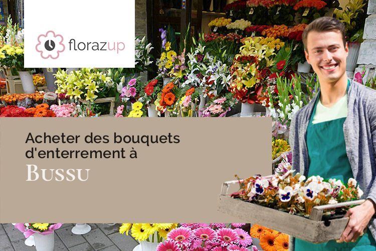 couronnes florales pour un deuil à Bussu (Somme/80200)