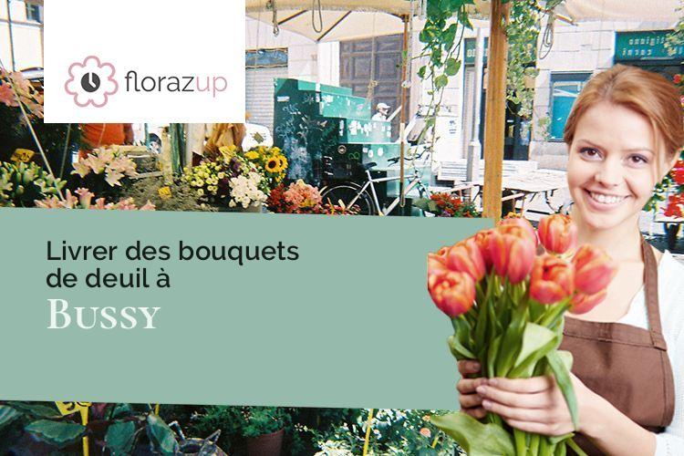 couronnes florales pour un deuil à Bussy (Cher/18130)