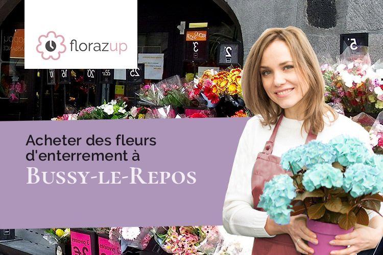 croix de fleurs pour des funérailles à Bussy-le-Repos (Marne/51330)