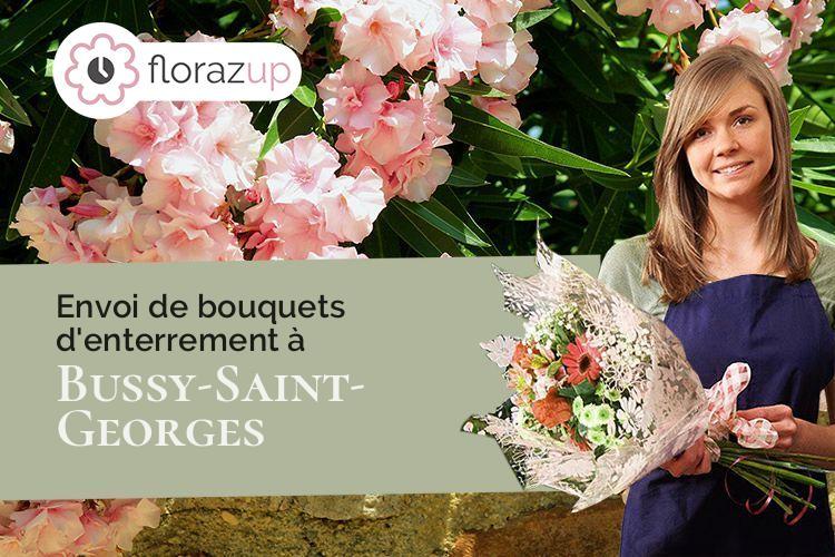 compositions de fleurs pour des obsèques à Bussy-Saint-Georges (Seine-et-Marne/77600)