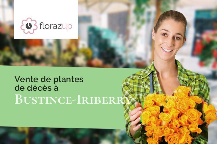 couronnes florales pour un enterrement à Bustince-Iriberry (Pyrénées-Atlantiques/64220)
