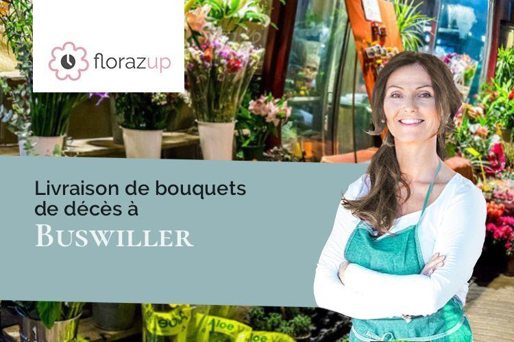 couronnes florales pour un décès à Buswiller (Bas-Rhin/67350)