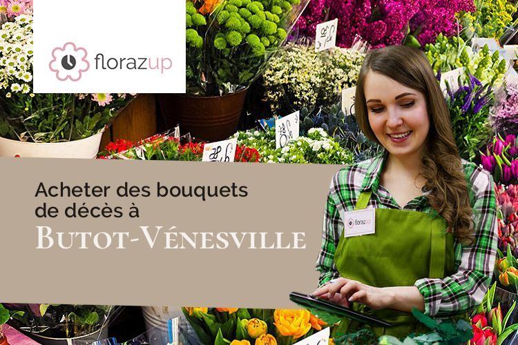 couronnes florales pour des obsèques à Butot-Vénesville (Seine-Maritime/76450)