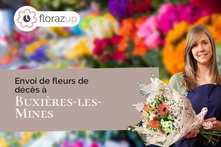 gerbes de fleurs pour un enterrement à Buxières-les-Mines (Allier/03440)