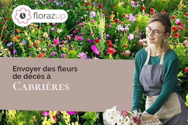 bouquets de fleurs pour un deuil à Cabrières (Gard/30210)
