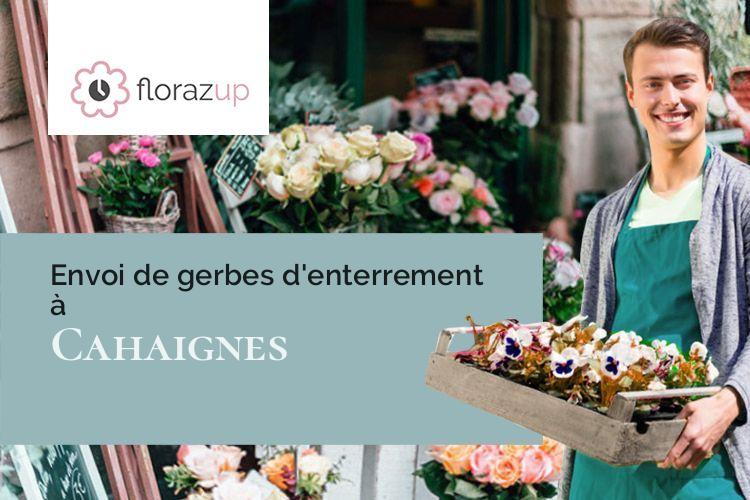 coupes de fleurs pour un deuil à Cahaignes (Eure/27420)