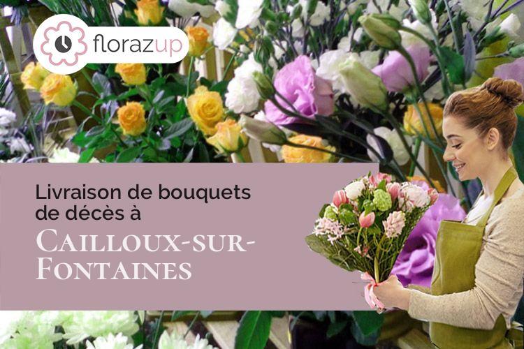 fleurs deuil pour un deuil à Cailloux-sur-Fontaines (Rhône/69270)