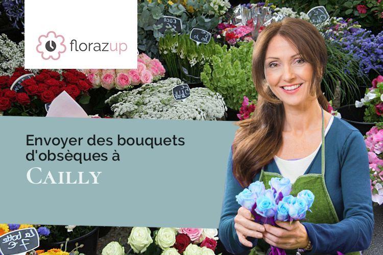 couronnes de fleurs pour un enterrement à Cailly (Seine-Maritime/76690)