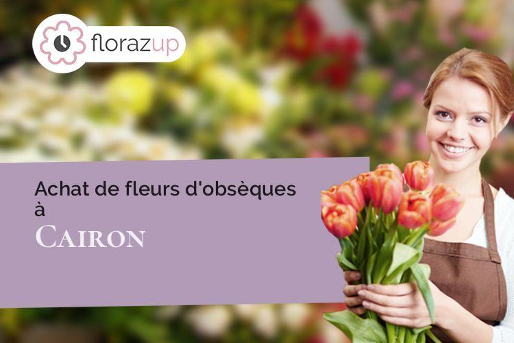 coupes de fleurs pour un deuil à Cairon (Calvados/14610)
