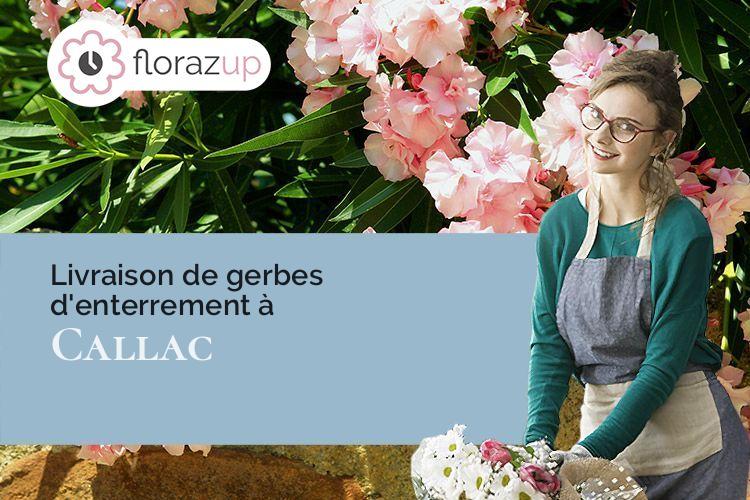 couronnes florales pour un deuil à Callac (Côtes-d'Armor/22160)