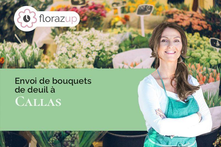 coupes de fleurs pour un décès à Callas (Var/83830)