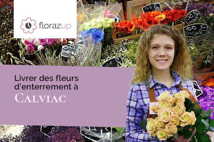 fleurs deuil pour un décès à Calviac (Lot/46190)