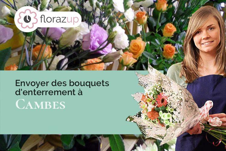 créations de fleurs pour des funérailles à Cambes (Gironde/33880)