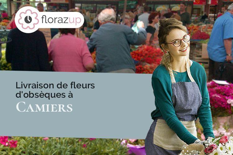 gerbes de fleurs pour des funérailles à Camiers (Pas-de-Calais/62176)