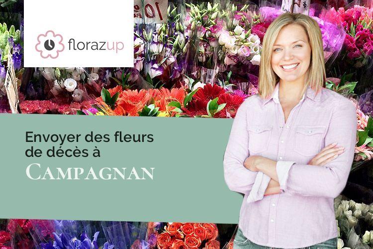 fleurs deuil pour des obsèques à Campagnan (Hérault/34230)