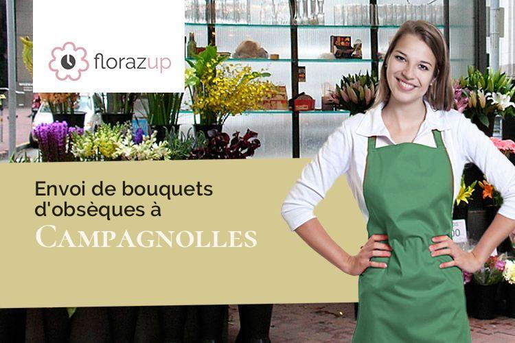 croix de fleurs pour des obsèques à Campagnolles (Calvados/14500)