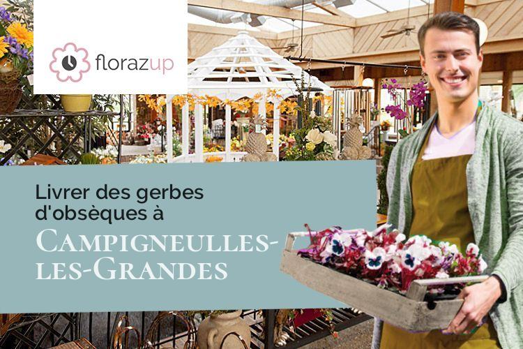 couronnes de fleurs pour des funérailles à Campigneulles-les-Grandes (Pas-de-Calais/62170)