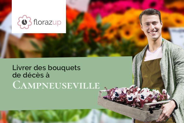 coeurs de fleurs pour des obsèques à Campneuseville (Seine-Maritime/76340)