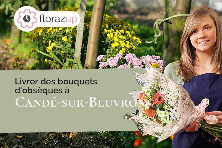couronnes de fleurs pour un deuil à Candé-sur-Beuvron (Loir-et-Cher/41120)