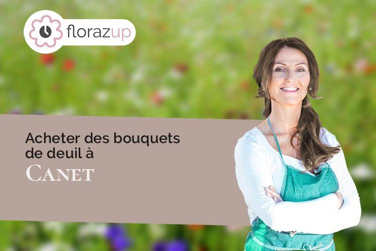 couronnes de fleurs pour un décès à Canet (Hérault/34800)
