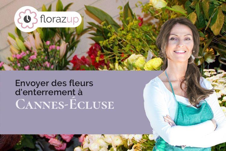 compositions de fleurs pour des funérailles à Cannes-Écluse (Seine-et-Marne/77130)