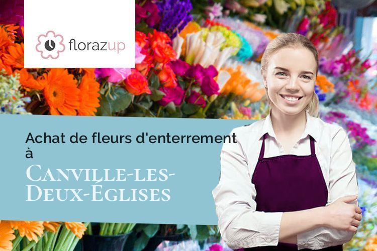 coupes de fleurs pour des obsèques à Canville-les-Deux-Églises (Seine-Maritime/76560)