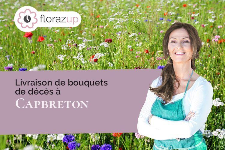 coeur de fleurs pour un deuil à Capbreton (Landes/40130)