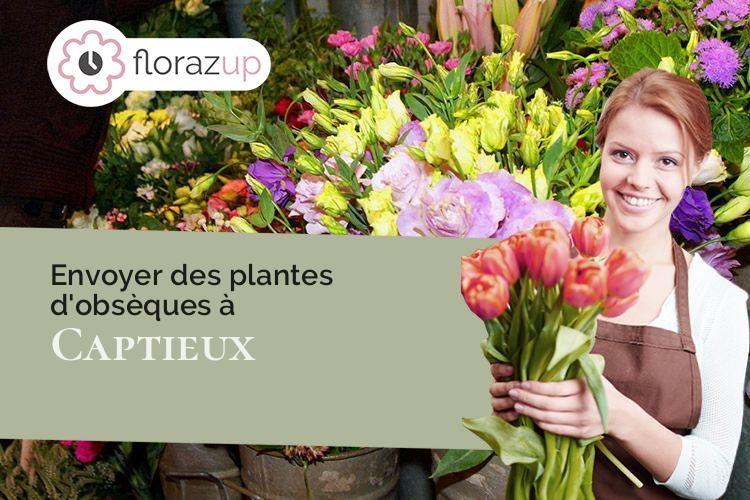 compositions florales pour des obsèques à Captieux (Gironde/33840)