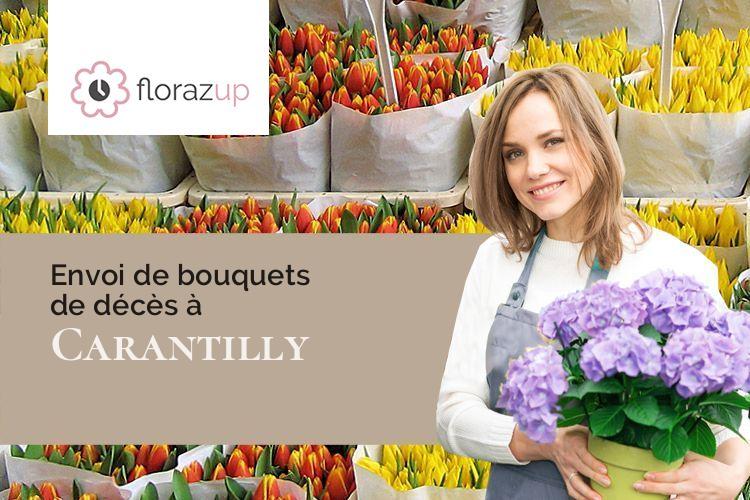 compositions florales pour un enterrement à Carantilly (Manche/50570)