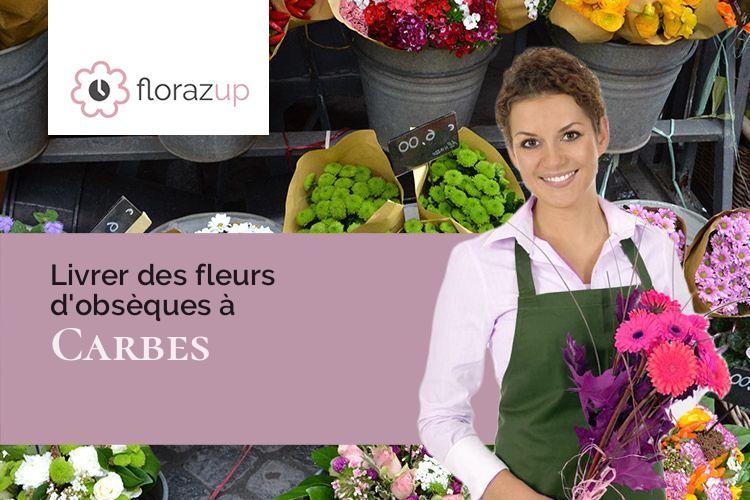 couronnes florales pour un enterrement à Carbes (Tarn/81570)