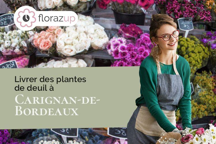 coeur de fleurs pour un deuil à Carignan-de-Bordeaux (Gironde/33360)