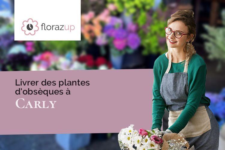 compositions florales pour des funérailles à Carly (Pas-de-Calais/62830)