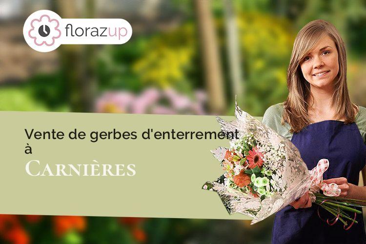 compositions de fleurs pour un deuil à Carnières (Nord/59217)