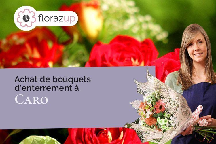 couronnes de fleurs pour un décès à Caro (Morbihan/56140)