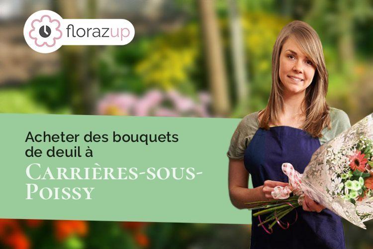 couronnes florales pour des funérailles à Carrières-sous-Poissy (Yvelines/78955)