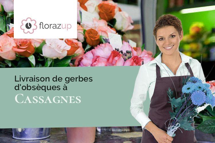 couronnes florales pour des obsèques à Cassagnes (Lot/46700)