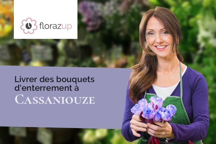 coupes de fleurs pour des funérailles à Cassaniouze (Cantal/15340)