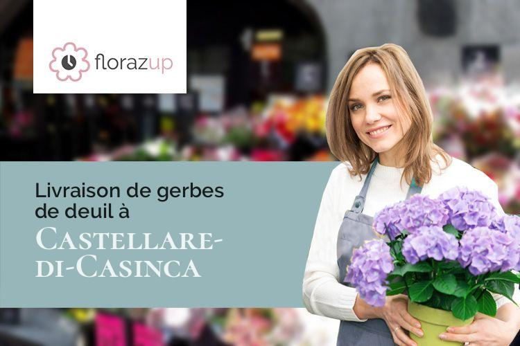 coeurs de fleurs pour un deuil à Castellare-di-Casinca (Corse/20213)