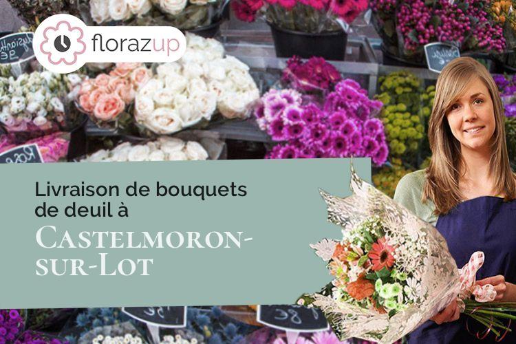 couronnes de fleurs pour un décès à Castelmoron-sur-Lot (Lot-et-Garonne/47260)