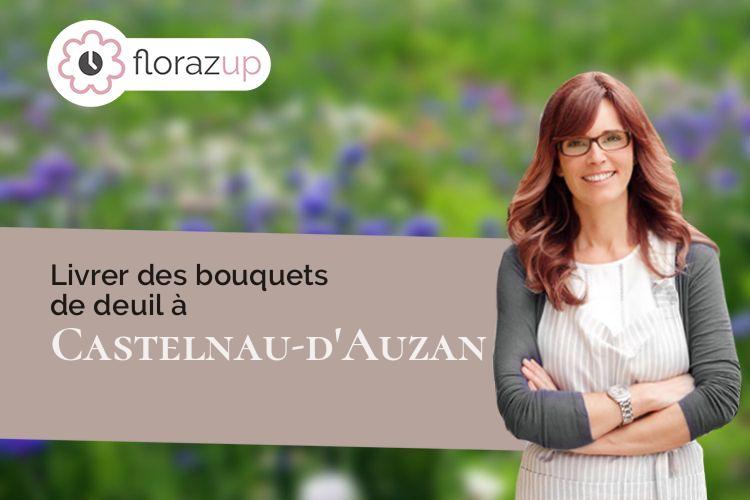 coeur de fleurs pour des obsèques à Castelnau-d'Auzan (Gers/32440)