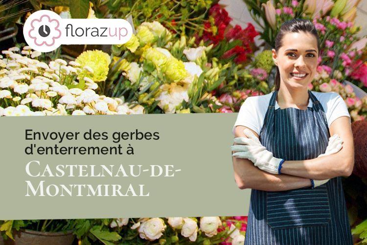 couronnes florales pour un décès à Castelnau-de-Montmiral (Tarn/81140)