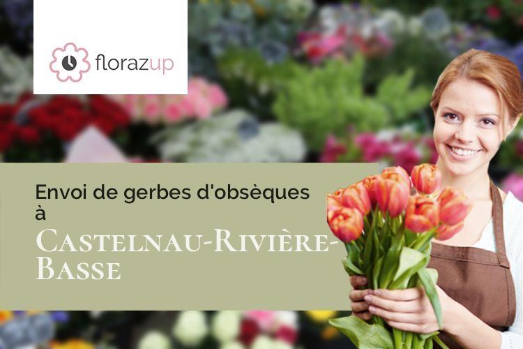 coeurs de fleurs pour un enterrement à Castelnau-Rivière-Basse (Hautes-Pyrénées/65700)