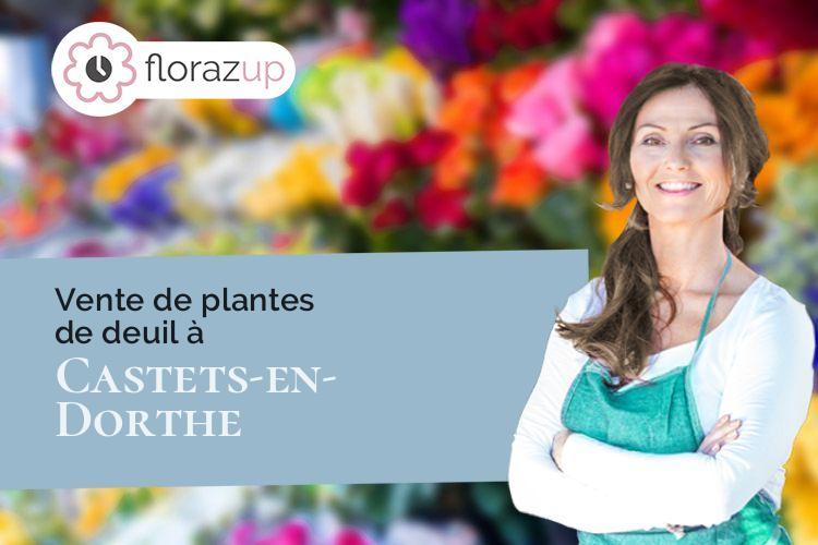 compositions de fleurs pour un décès à Castets-en-Dorthe (Gironde/33210)