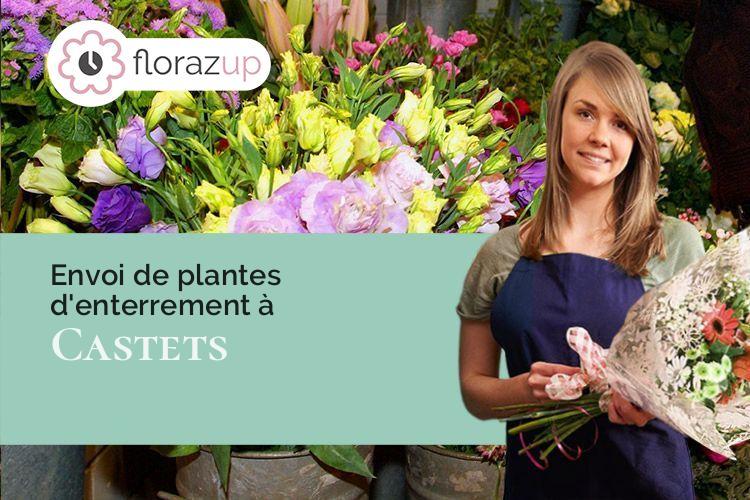 fleurs deuil pour des funérailles à Castets (Landes/40260)