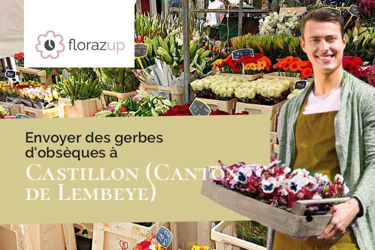 compositions florales pour des funérailles à Castillon (Canton de Lembeye) (Pyrénées-Atlantiques/64350)