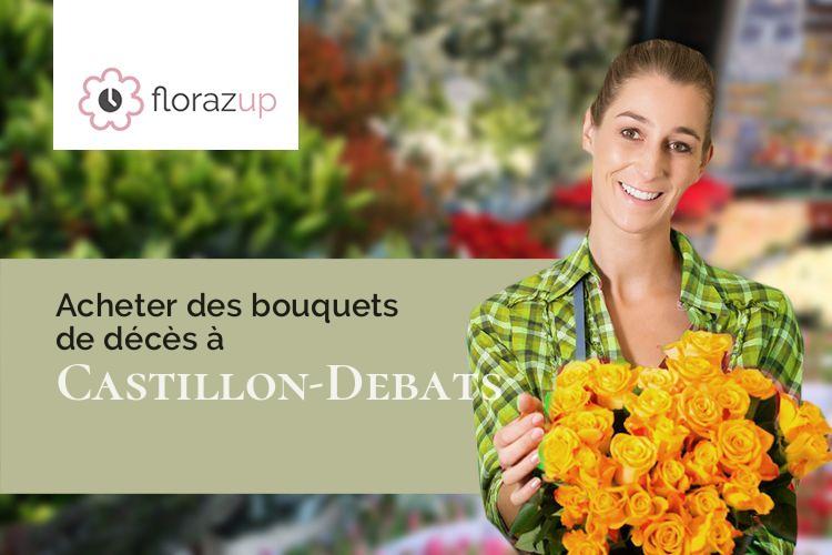 coeurs de fleurs pour un décès à Castillon-Debats (Gers/32190)