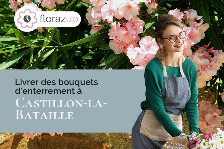 compositions florales pour un décès à Castillon-la-Bataille (Gironde/33350)